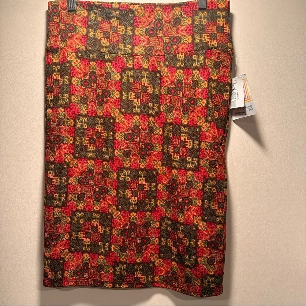 LulaRoe Cassie Pencil Skirt Stretchy High Wide Waist Band Large 14-16